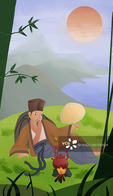 苏轼煮茶图片素材