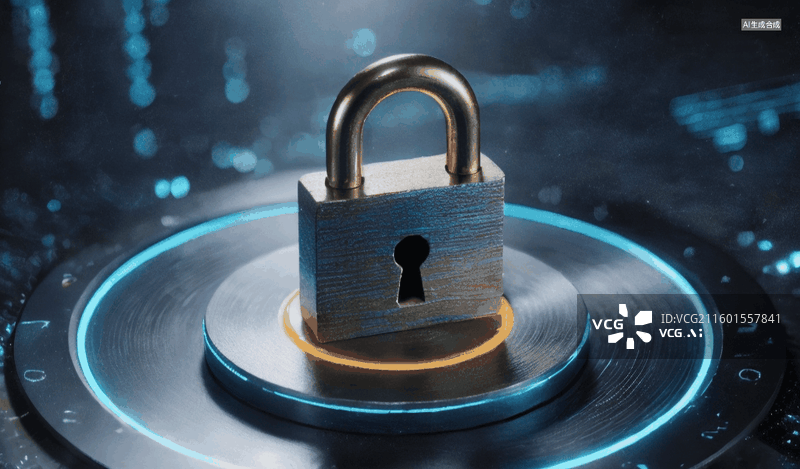 【AI数字艺术】数字安全锁图片素材