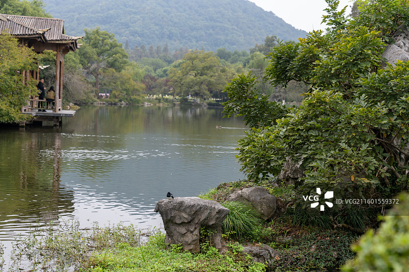 浙江杭州灵隐寺丁湖风光图片素材