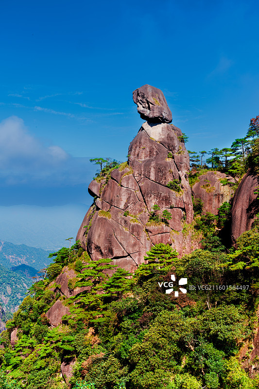 江西省上饶市三清山栩栩如生的女神峰图片素材