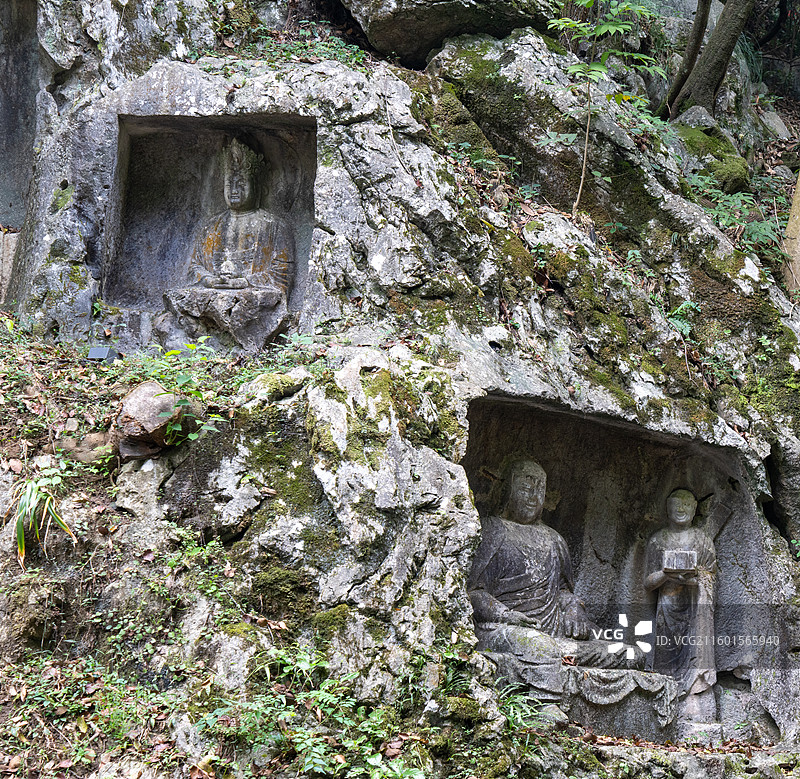 浙江杭州灵隐寺丁湖风光图片素材
