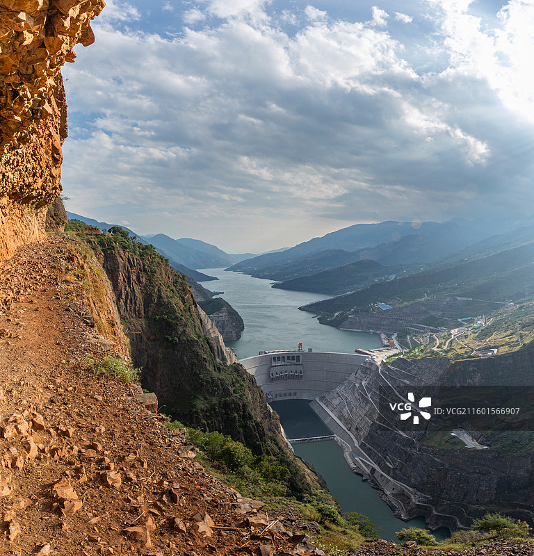 昭通巧家县金沙江白鹤滩水电站自然风光图片素材