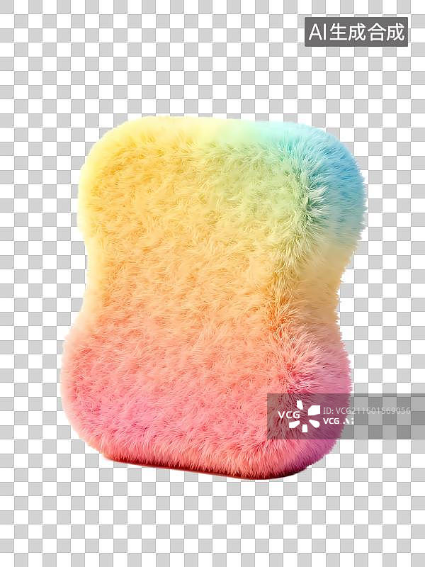 【AI数字艺术】C4D立体毛绒质感治愈元素图片素材