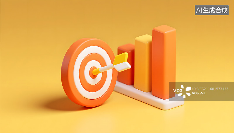 【AI数字艺术】3d设置目标信息图表抽象数据报告概念插图图片素材
