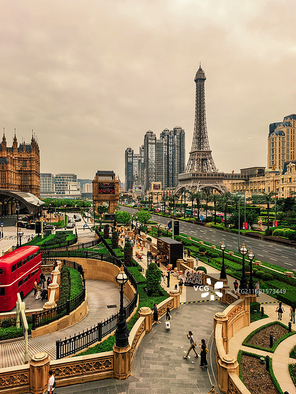 澳门巴黎铁塔建筑物特写图片素材