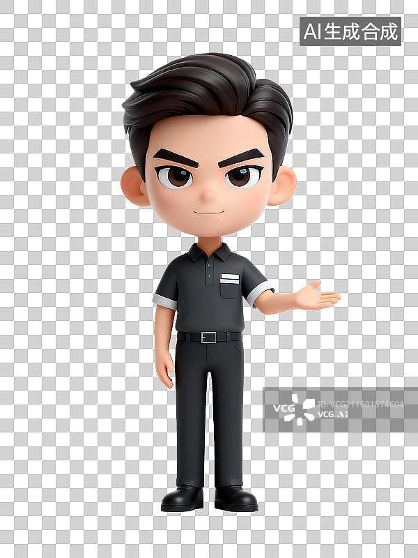 【AI数字艺术】3D职业人物汽车修理工图片素材