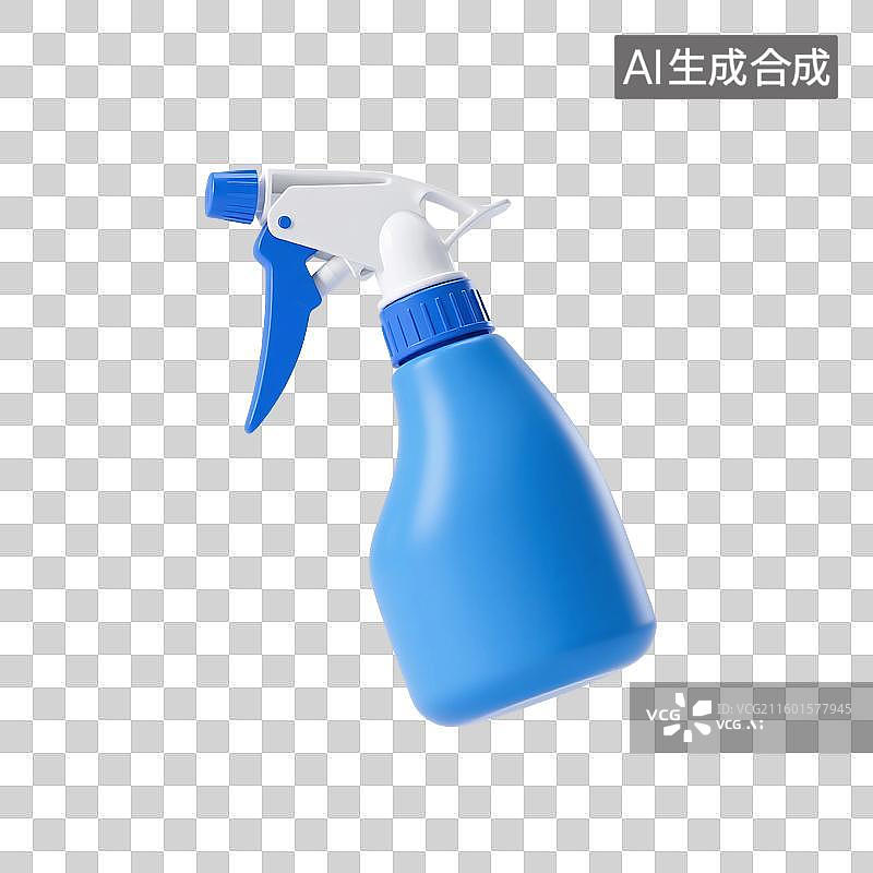 【AI数字艺术】3D渲染，沐浴露，洗发水，喷瓶，喷壶，免抠元素图片素材