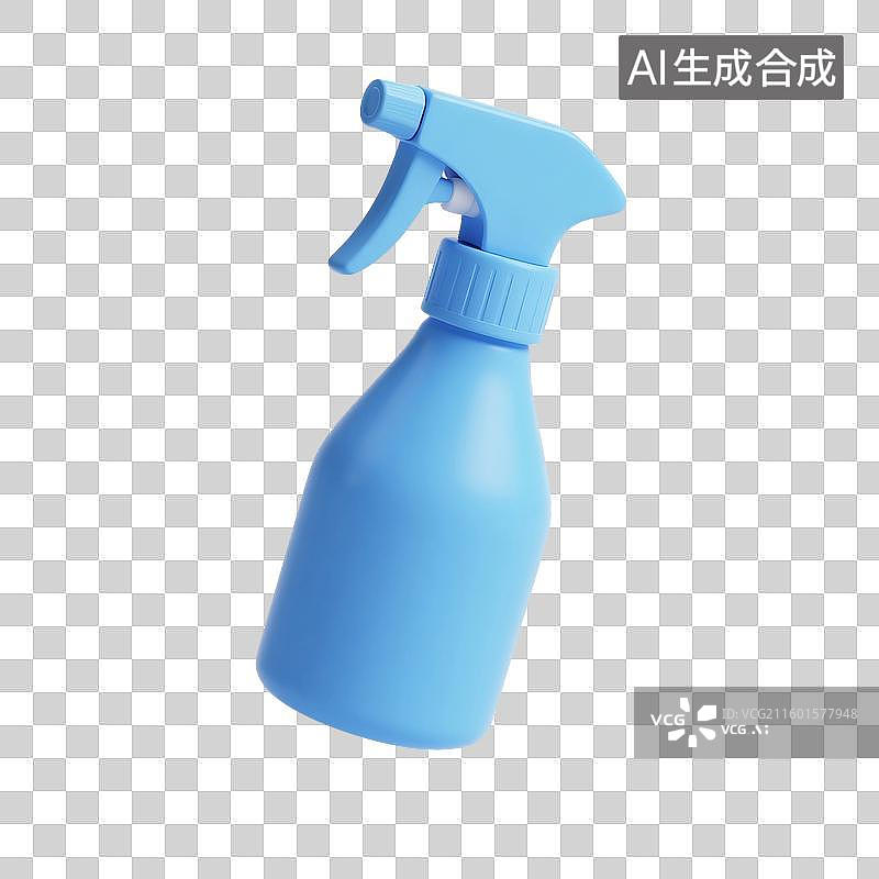 【AI数字艺术】3D渲染，沐浴露，洗发水，喷瓶，喷壶，免抠元素图片素材