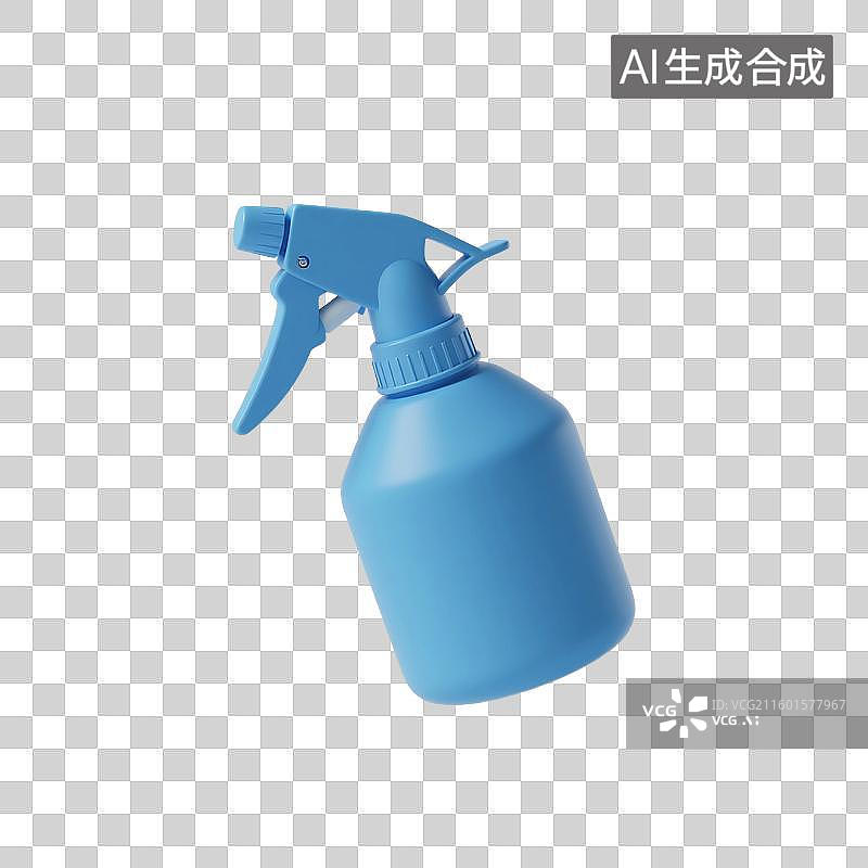 【AI数字艺术】3D渲染，沐浴露，洗发水，喷瓶，喷壶，免抠元素图片素材