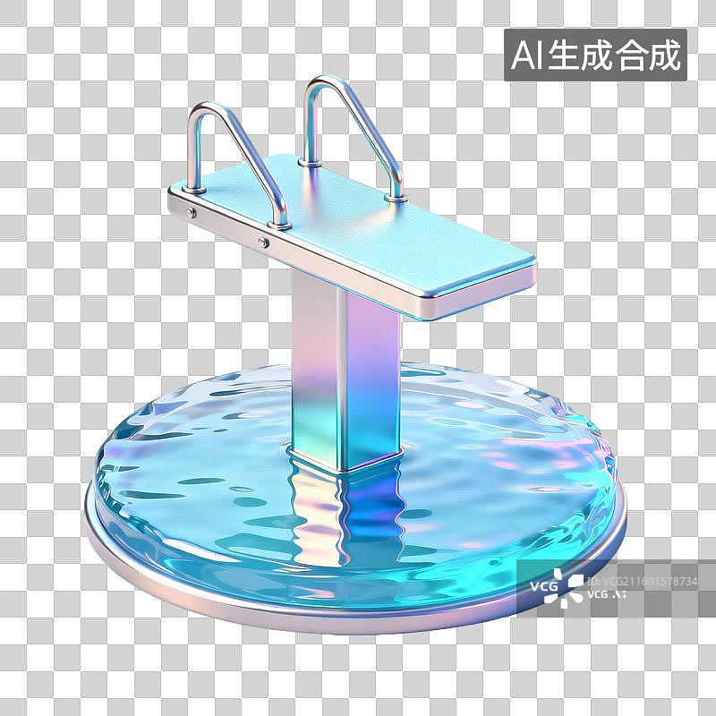 【AI数字艺术】3d卡通运动项目场景图标元素图片素材