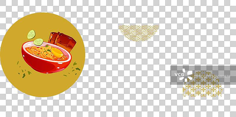 逼真的韩式餐厅 Twitch 横幅模板图片素材