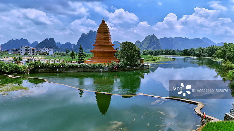 都安田园山水风光图片素材