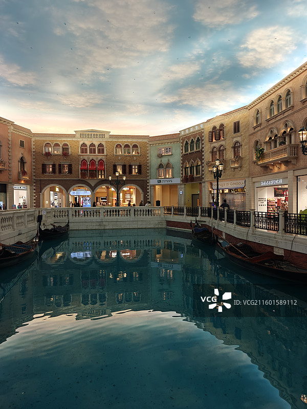 澳门威尼斯人度假村-人造天空+人造运河图片素材
