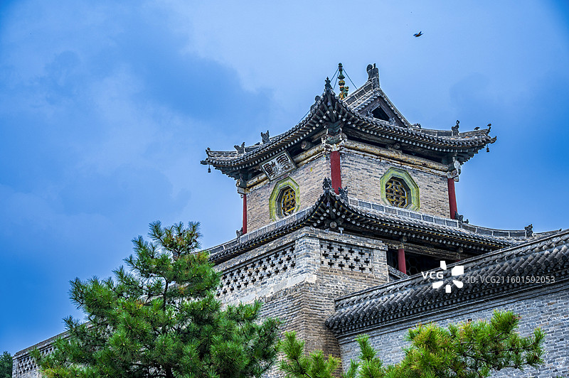 山西省长治市隋代始建潞安府衙（上党门）明代鼓楼图片素材