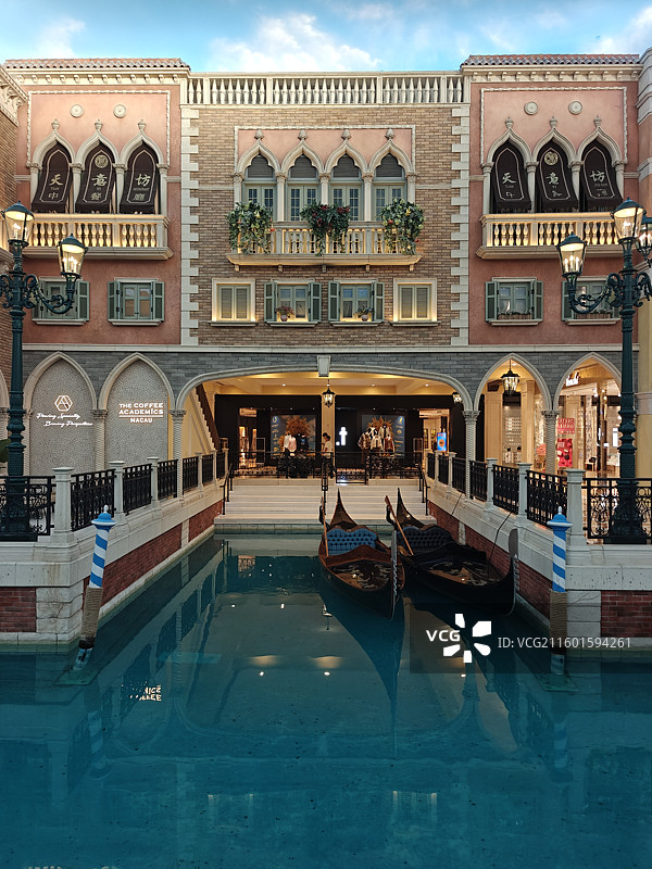 澳门威尼斯人度假村-人造天空+人造运河图片素材