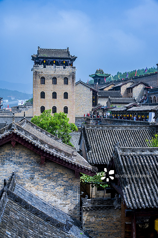 山西晋城阳城县陈廷敬故居（皇城相府）河山楼风光图片素材