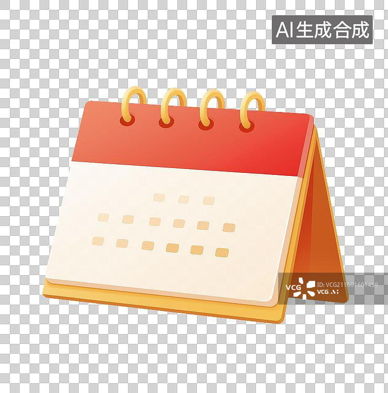 【AI数字艺术】红色日历便签图片素材