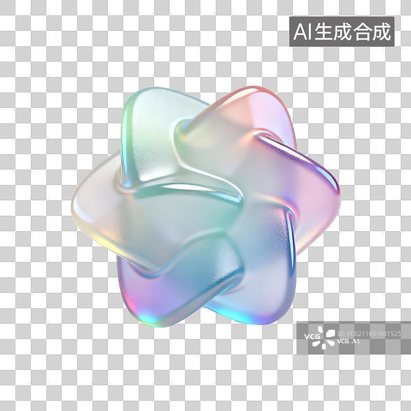 【AI数字艺术】多彩渐变不规则几何形状图片素材