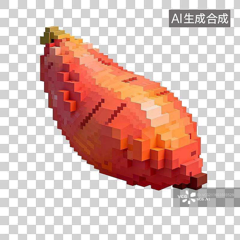 【AI数字艺术】像素风格的红薯图片素材