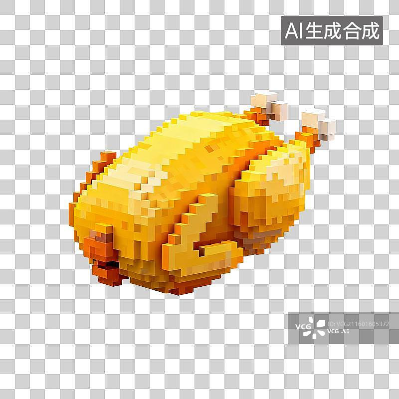 【AI数字艺术】像素风格的炖鸡图片素材