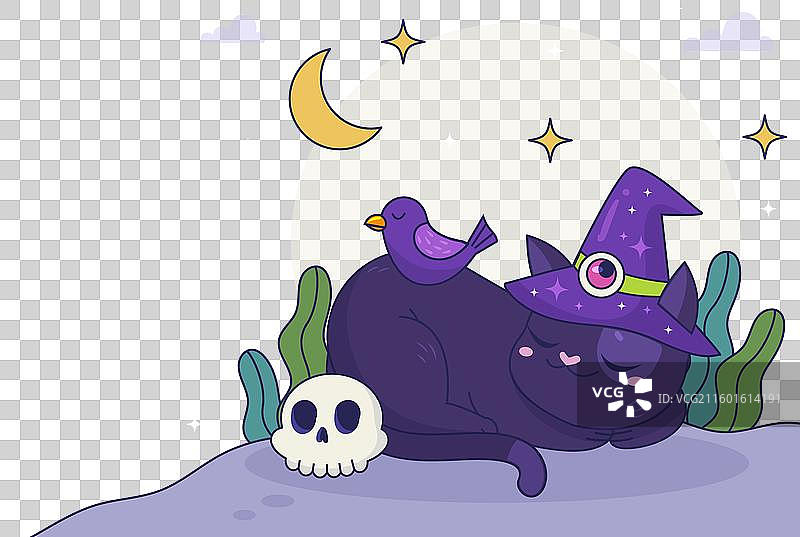 万圣节手绘Twitch背景图片素材