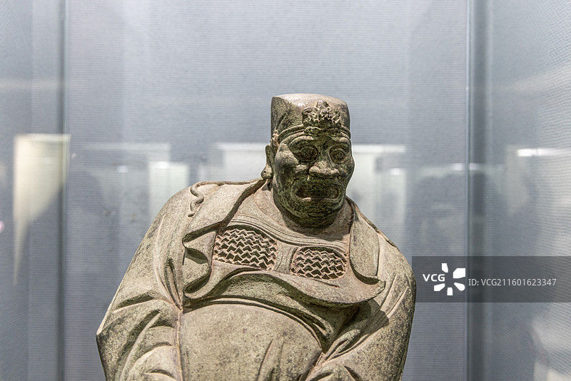 武当博物馆 宋代 铜铸灵官站像 道教护法神 武当山旧藏 1987年从陕西安康调回图片素材