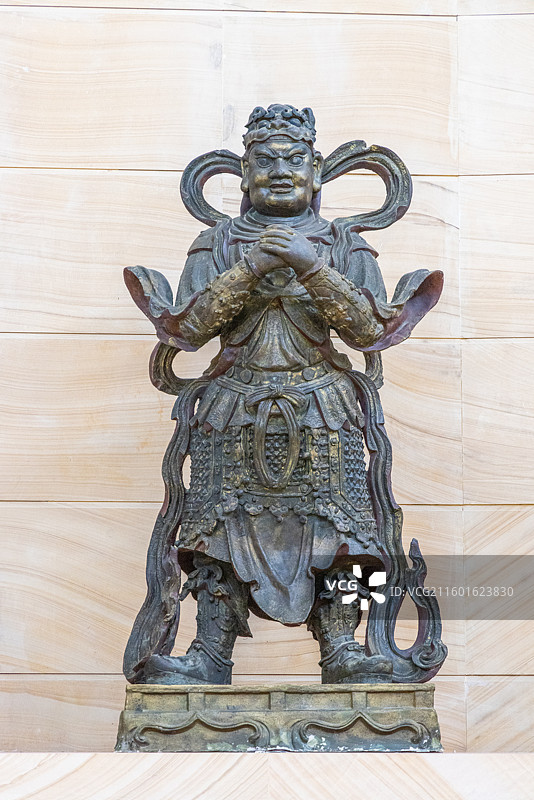 武当博物馆 明代 铜铸鎏金六甲站像图片素材