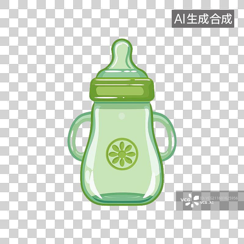 【AI数字艺术】婴儿奶瓶图标图片素材