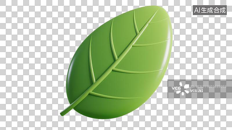 【AI数字艺术】3D渲染免抠图形元素叶子图形图片素材
