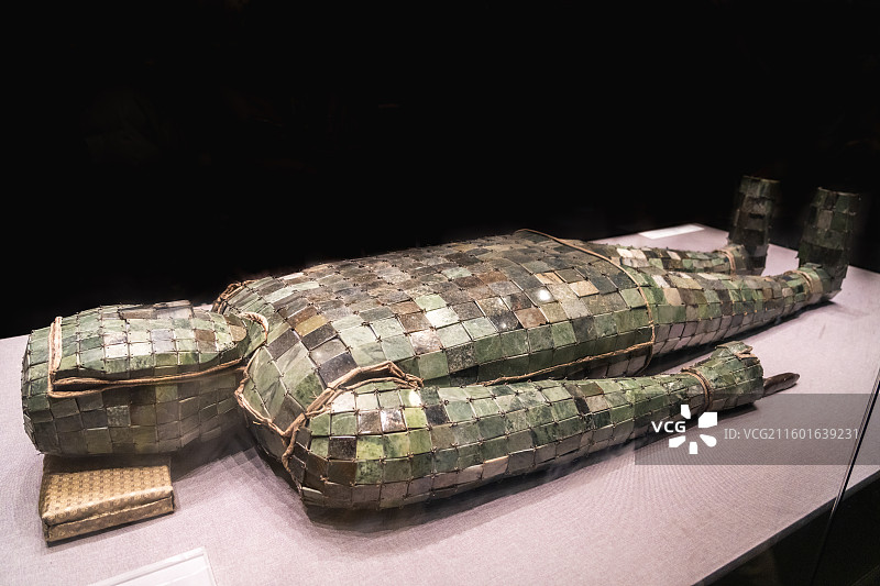 金缕玉衣（西汉）河南博物院藏 永城市僖山汉墓出土图片素材