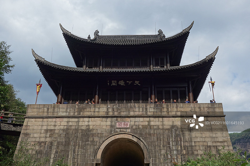 四川省广元市剑阁县剑门关景区：剑门关关楼图片素材