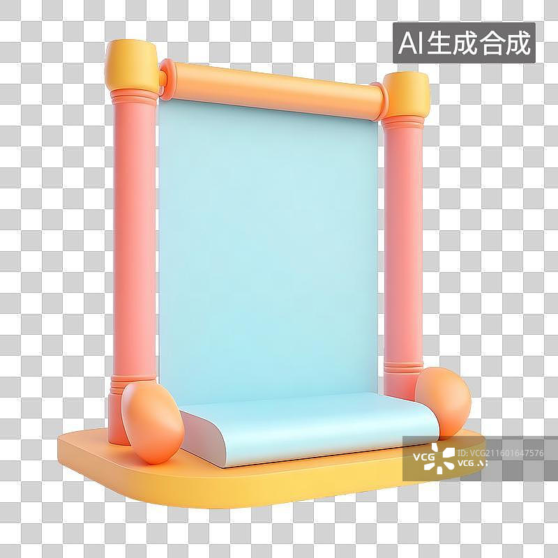 【AI数字艺术】彩色3D简约展架图片素材