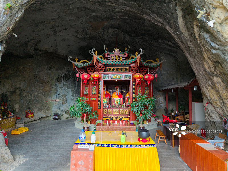 福建省龙岩市武平县岩前镇新南，狮岩景区，寺庙图片素材