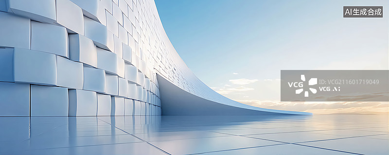 【AI数字艺术】抽象几何体建筑汽车背景图图片素材