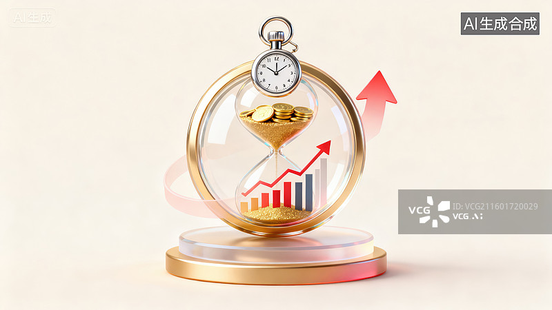【AI数字艺术】时间与增长概念的视觉呈现图片素材