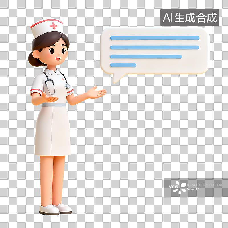 【AI数字艺术】护士正在讲解医疗信息图片素材