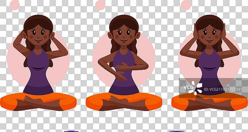 自我疗愈的灵气姿势图片素材