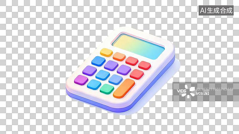 【AI数字艺术】彩色数字计算器图片素材