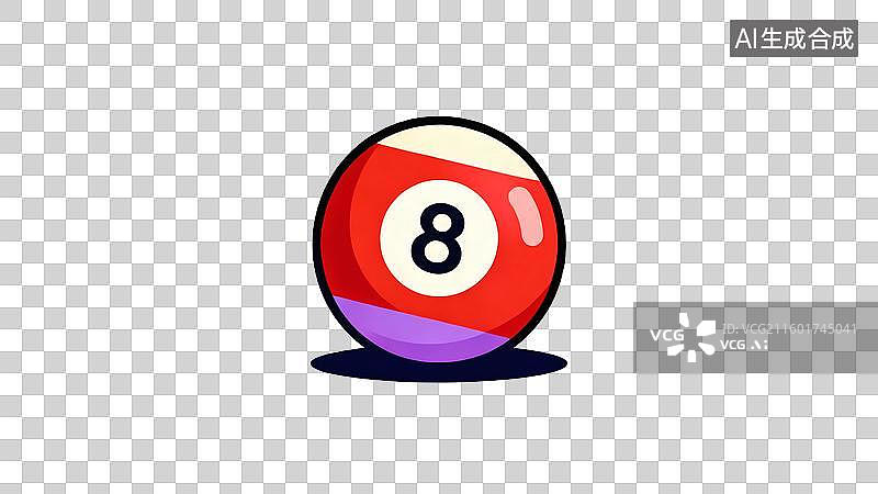 【AI数字艺术】台球中的八号彩球图片素材
