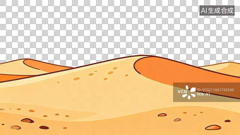 【AI数字艺术】一幅沙漠景观的精美插画图片素材