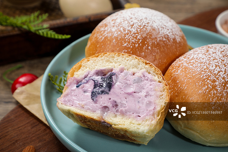 多肉葡萄冰面包图片素材