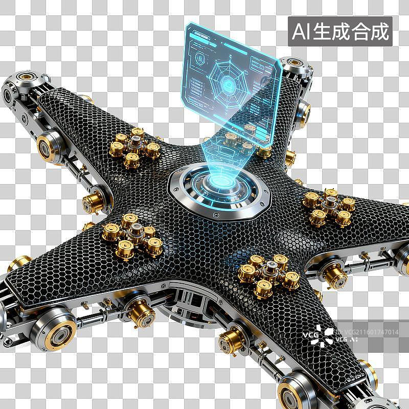 【AI数字艺术】3D风格科技感纳米机器人图片素材