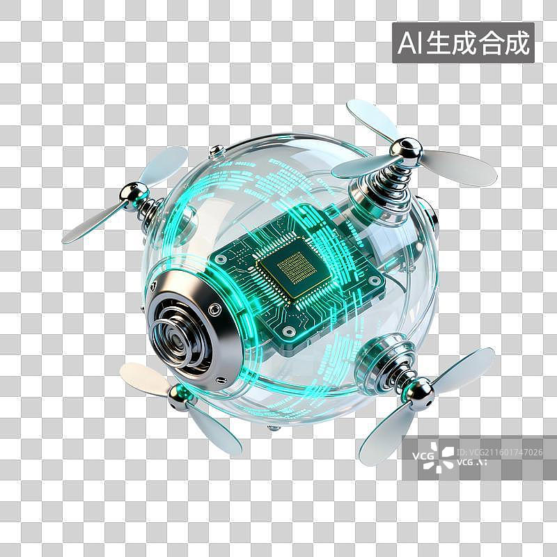 【AI数字艺术】3D风格科技感纳米机器人图片素材