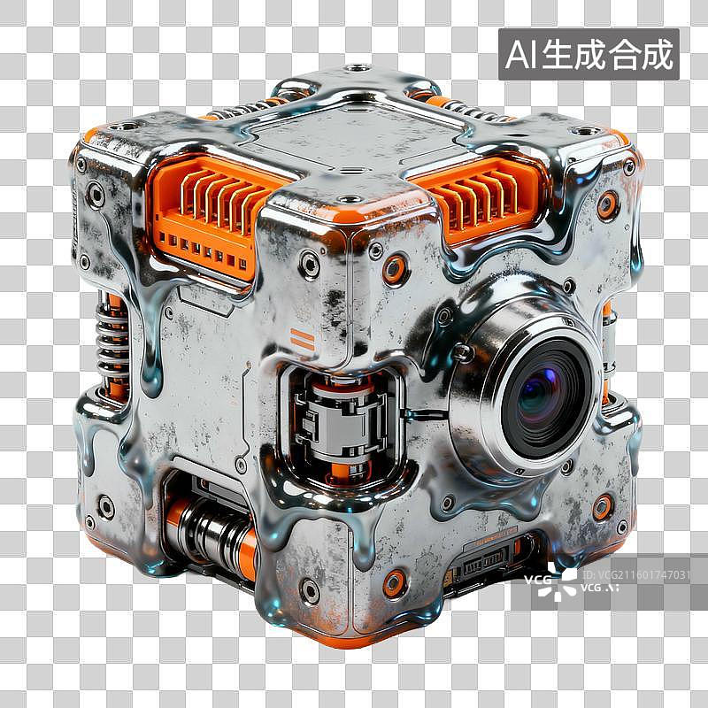 【AI数字艺术】3D风格科技感纳米机器人图片素材