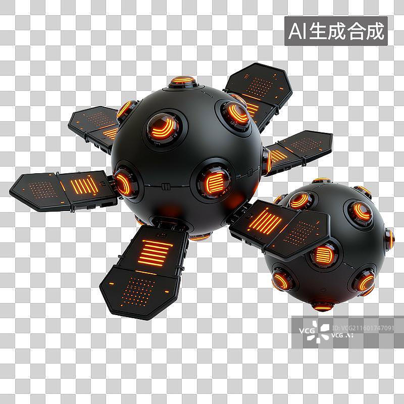 【AI数字艺术】3D风格科技感纳米机器人图片素材