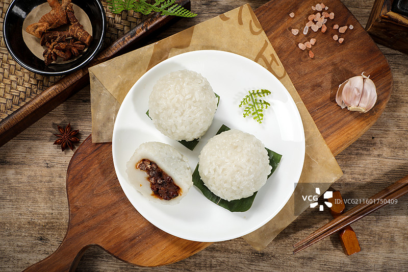 红豆糯米团子图片素材