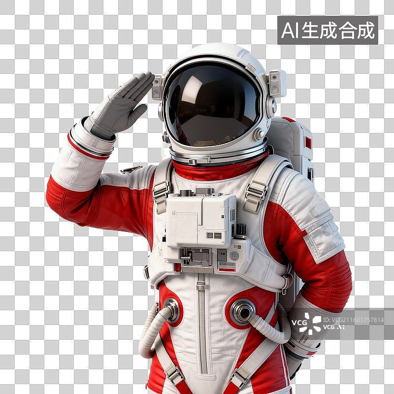 【AI数字艺术】3D宇航员形象图片素材