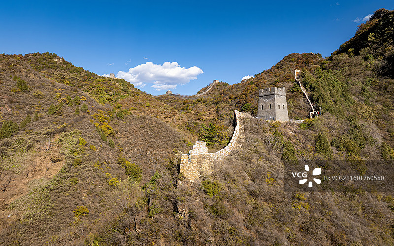 天津市蓟州区黄崖关长城景区航拍图片素材