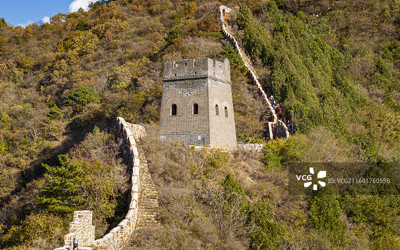 天津市蓟州区黄崖关长城景区航拍图片素材