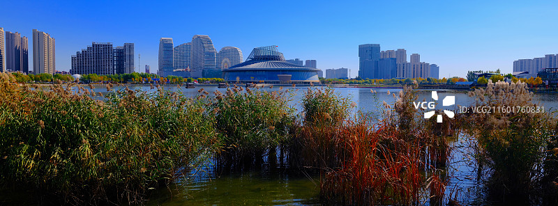 保定东湖公园，秋天景色图片素材